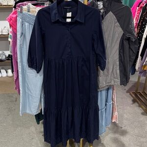 Cynthia Rowley Navy Tiered Dress